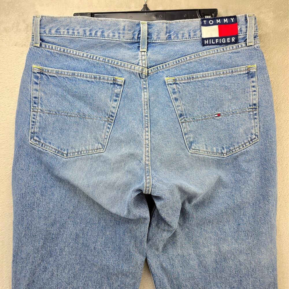 Vintage Tommy Hilfiger Big Flag Denim Jeans Mens Sz‎ 38x30 Blue 90s Baggy Loose